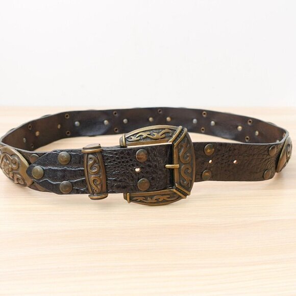 Marni Belt 32 Small Medieval Studded Heavy Metal Western Steampunk ITALY $788 - Picture 2 of 16